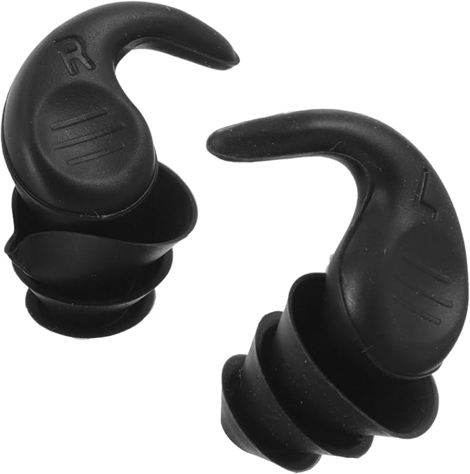 Silicone for Noise Reduction and Hearing Protection, 1 Pair with Storage Case, Anti-Noise for Sleeping, Studying, Concerts, and Industrial Use in Black Style
