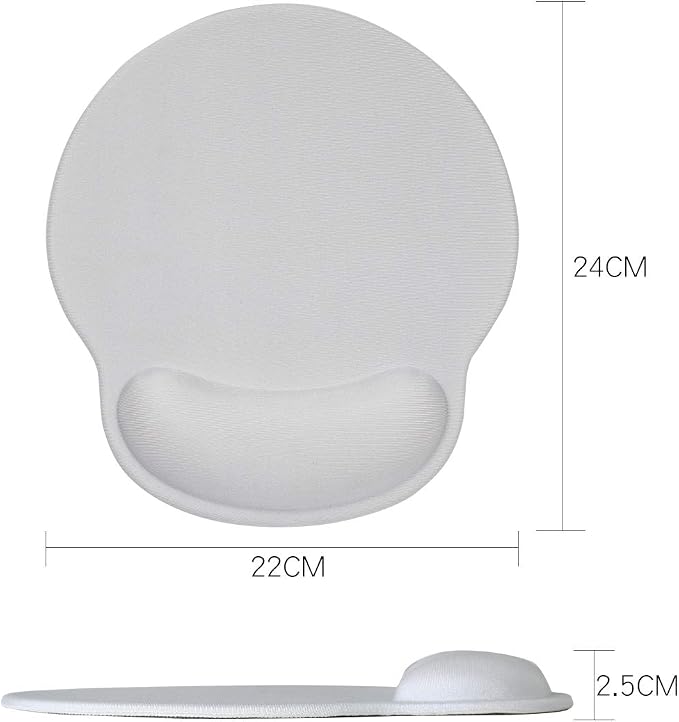 Ergonomic Keyboard Mouse Pad Wrist Rest Support Set for Laptop/Computer/Desktop,Memory Foam Hand Rest Wrist Cushion for Gaming/Office,Lightweight Comfortable & Pain Relief (Greyish White)