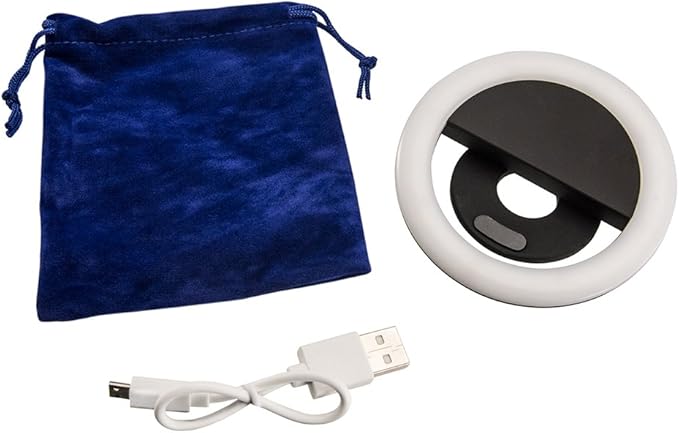 ARKON Mounts Rechargeable Phone Selfie Light | 40 High Power LEDs | Color Accurate | 3 Light Modes | Ring Light for Phone, Laptop, IPhone, IPad, Video