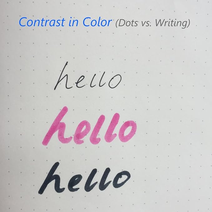 Dotted Notebook Journal, Pocket 3.5 x 5.5 Memo Book - Thick Dot Grid Paper - Total 192 Sheets / 384 Pages