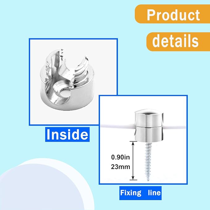 6 Sets Charger Cord Holder Stick on, Silver Metal Adhesive Cable Management Clips,Adjustable Phone Cable Anchor Holders,Wire Organizer for Desk, Wall, Home, Office, nightstand, Dresser, Chandelier