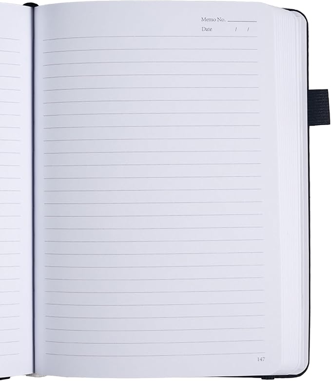 TIEFOSSI Lined Notebook, 100gsm Thick Paper, Hardcover College Ruled Journals for Women Men, 320 Numbered pages, for Travel, School and Office Use