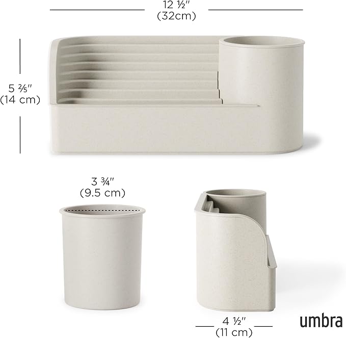Umbra Stream Water Fountain for Tabletop Desktop - Soothing and Calming Zen for Bedroom or Office, Sand