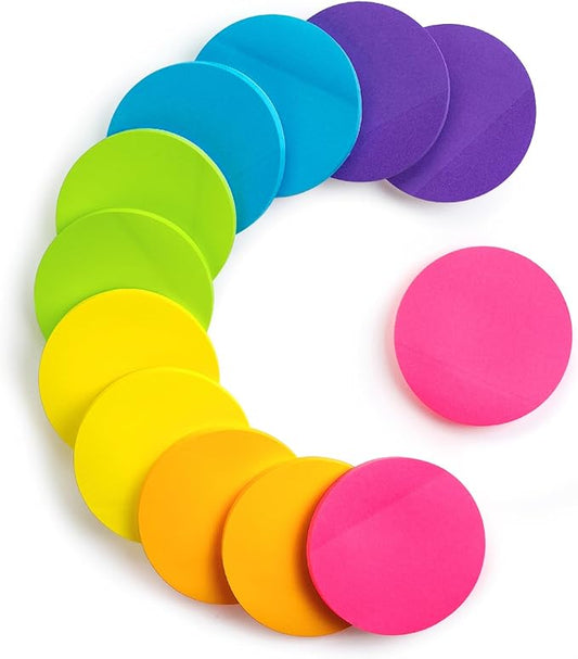 Mr. Pen- Round Sticky Notes, 12 Pads, 720 Sheets, 2.8" x 2.8" Colorful Sticky Notes Bulk, Stocky Notes for Bible Journaling