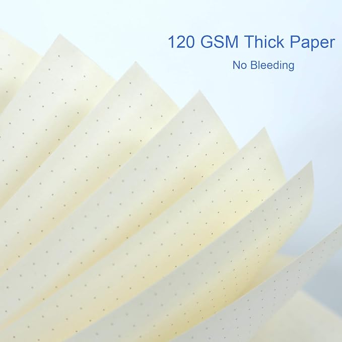3 Pack A5 Spiral Bullet Dotted Journal with 120gsm Thick Paper, Dot Grid Spiral Notebook with Plastic Hardcover and Elastic Band Closure, 80 Sheets Per Pack 5.7X 8.3 inches