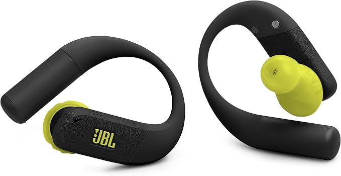 JBL Endurance Peak 4 - True Wireless Noise Cancelling Sport Earbuds, Up to 48Hrs Total Playback, Water & dust Proof (IP68), Secure fit with TwistLock™ Design, & 6 mics for Perfect Calls (Black/Lime)