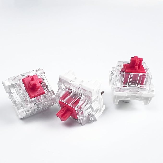 Mechanical Gaming Keyboard Red Switches,3 Pin 50gf RGB SMT Linear Switch,Dustproof and Waterproof Switch (Red,90PCS)