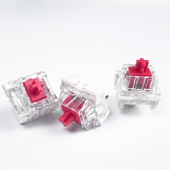 Mechanical Gaming Keyboard Red Switches,3 Pin 50gf RGB SMT Linear Switch,Dustproof and Waterproof Switch (Red,108PCS)