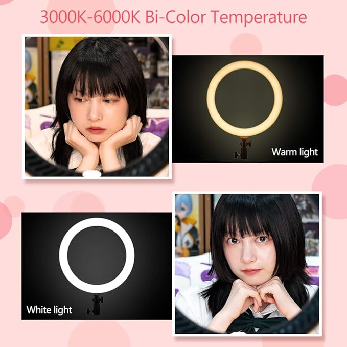 GODOX LR120 12 Inch LED Ring Light Photography Light Fill-in Light 3000K-6000K Bi-Color Temperature Adjustable Brightness USB Powered with Phone Holder for Live Streaming Selfie Makeup Photography