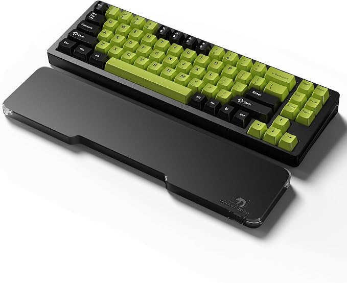 Acrylic Keyboard Wrist Rest - Compact 60% Keyboard- Mechanical Keyboards Ergonomic Palm Rest for Computer Keyboard,Anti-Slip Base,Wrist Pad for Laptop,Office & Home-Easy Typing (Black)