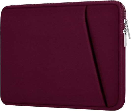 Laptop Sleeve Case 15.6 inch, Durable Briefcase Shockproof Protective Cover, Handbags Portable Laptop Bag for 15.6 inch HP Dell Asus Lenovo, Computer Case with Front Pocket, Wine Red