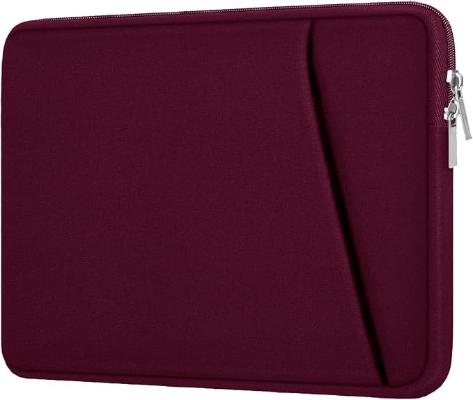 Laptop Sleeve Case 14 inch, Durable Carrying Bag Shockproof Protective Case Cover, Handbags Briefcase Laptop Bag Compatible with 14" MacBook Air/Pro HP Asus Lenovo Notebook Computer, Wine Red