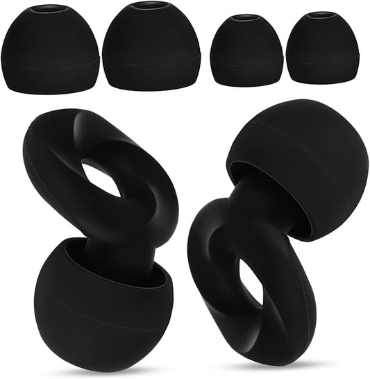 VALICLUD Silicone Noise Blocking Reusable with Tips Comfortable Soft Hearing Protection Travel Noise Cancelling for Study Work