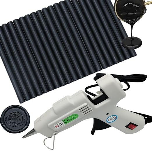 Wax Seal Kit, Atopbb 40Pcs Black Sealing Wax Sticks with Glue Gun Great for Wax Seal Stamp, Wax Seal Sticks Used for Wedding, Invitations and Gift Wrapping(40, black)
