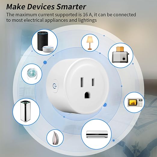 Smart Plug with Energy Monitoring | Compatible with Alexa & Google Home | WiFi Outlet for Remote Control & Scheduling | No Hub Required | Safety Certified (1) | Voice & App Remote Control, Smart Life. Schedules, timers, Away Mode, 2.4GHz WiFi, No Hub R...