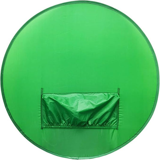 Portable Green Screen Backdrop Chair Background for Video Chats, Gaming, Video Conferences, 142cm Diameter, Folding and Portable