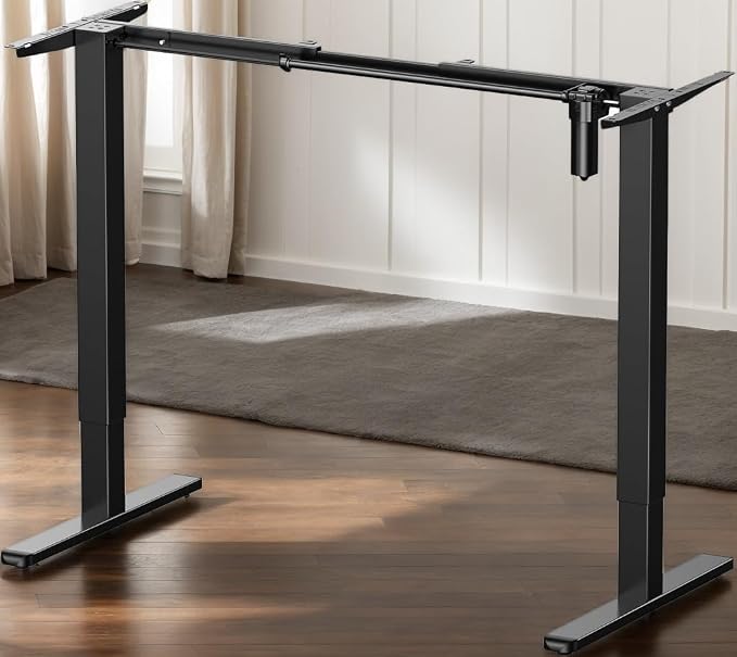 ErGear Electric Standing Desk Legs, 4 Memory Height Settings Height Adjustable Desk Frame, Sit Stand Table Legs Up to 47.2", Ergonomic Stand up Converter Base Workstation, Black Frame Only