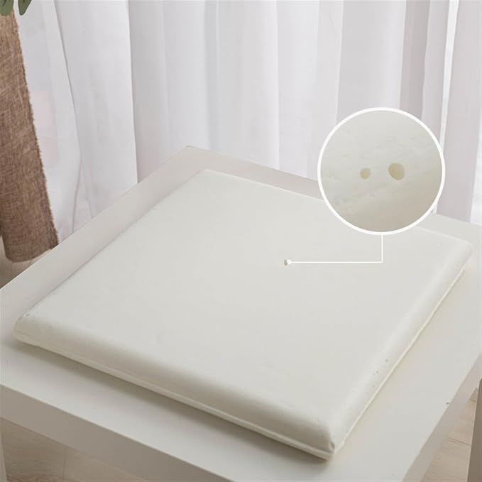 Lifup Chair Cushion Memory Foam Pads, Square Non-Slip Dining Chair Cushions with Ties for Home Office Restaurant Chair Patio Chairs Grey 18 x 18 Inch