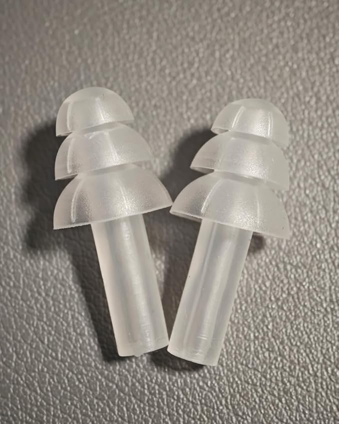 10 Pairs Noise Cancelling Ear Plugs, Premium Soft Silicone, Reusable, Waterproof, Hypoallergenic, Noise Reduction Earplugs for Swimming, Airplanes, Travelling, Sleeping & Snoring (Transparent Color)