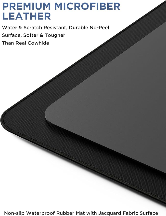 25W Wireless Fast Charging Mouse Pad with Foldable Phone Holder, 2nd Gen 3-in-1 Wireless Charging Desk Mat (25W Fast Charging Stand &Coasters)