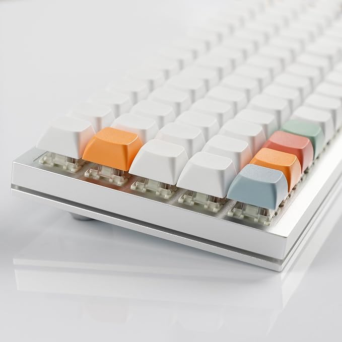 YMDK XDA DSA Blank Colorful PBT Keycaps Suitable for Ortholinear Layout MX Keyboard XD75 ID75 Split 36 Corne Split 46 Planck Preonic Niu40 (XDA 96)