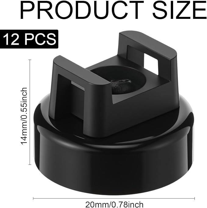 Yookeer 12 Pieces Magnet Zip Tie Mount 22 mm Heavy-duty Magnetic Zip Tie Mounts 22LBS Strong Multipurpose Wire Cable Holder Mount for Home Office Wire Management Marine Electrical Wiring