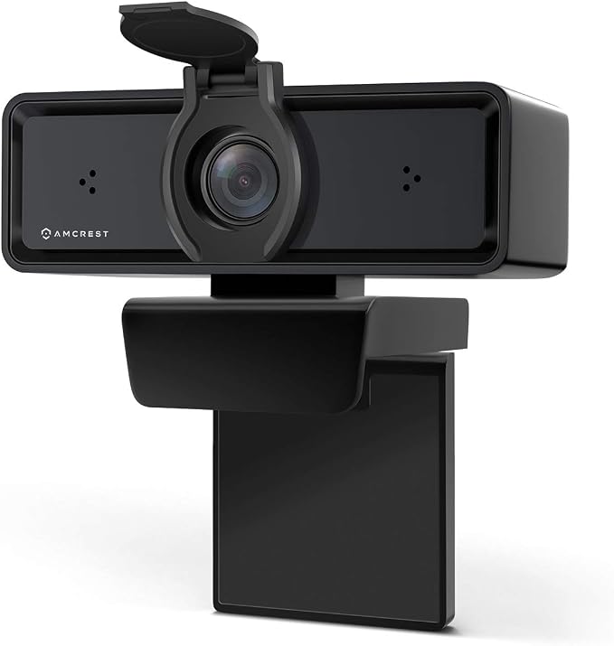 Amcrest 1080P Webcam with Microphone & Privacy Cover, 2 Noise-Cancelling Mics, USB Webcams for Desktop/Laptop PC Computer, Web Cam for Calls, Conference, Zoom, Skype, Online Classes, Meetings AWC2198