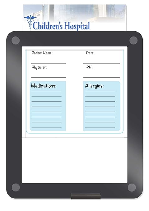 Iceberg 31130 Clarity Glass Custom Print Dry Erase Board, 11.0"x13.5", Transparent