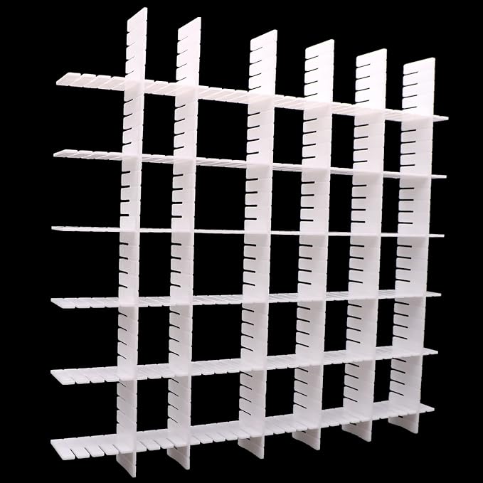 30Pcs Adjustable Drawer Organizer, White Plastic DIY Grid Drawer Dividers, 15.75x1.97x0.1in, for Socks, Underwear, Makeup, Cosmetic, Clothes