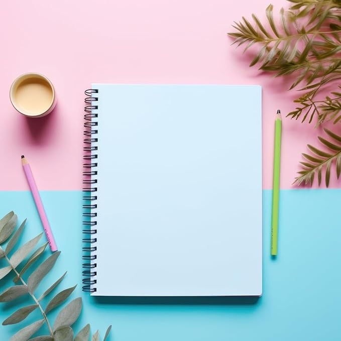 Blank Notebook, 4 Pack Spiral Sketch Book, 8.5" x 11" Large Blank Journal, No Bleed Thick Paper Sketchbook for Drawing, Unlined Notebook Journal for Women Men School, A4 Spiral Notebook Blank Paper