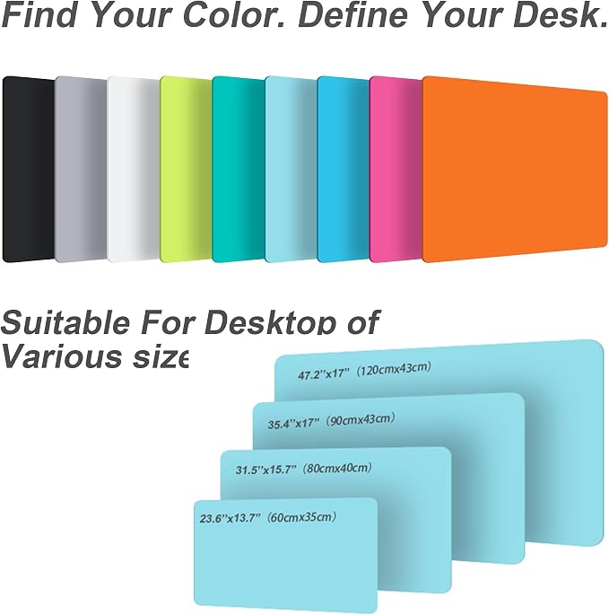 Leather Desk Pad Protector,Non-Slip Desk Pad,on-Slip PU Leather Large Mouse Pad,Easy Clean Desk Protecor Mat,Writing Pad for Office Work/Home/Decor(BrightGreen, 23.6" x 13.7")