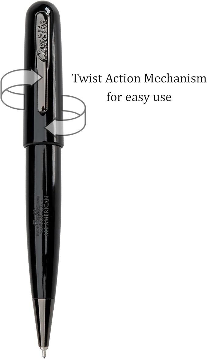 Conklin All American Gel Pen Raven Black | Luxury Gel Pen with Refillable Ink | Bold Design, Smooth Writing, Premium Quality