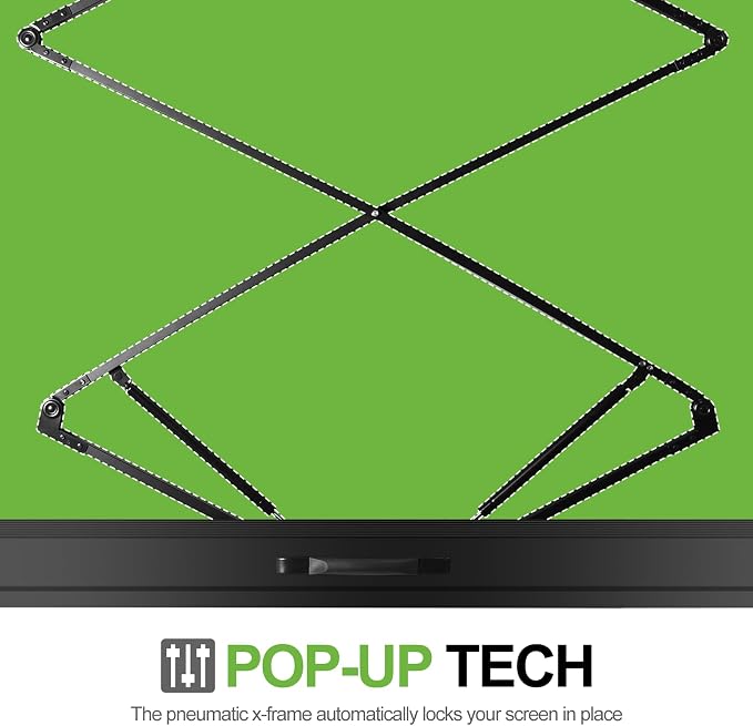FUDESY 78.7 x 90in Large Collapsible Green Screen Chroma Key Panel, Portable Retractable Wrinkle Resistant Green Backdrop for Streaming, Video Conference, Tiktok, Auto-Locking Frame