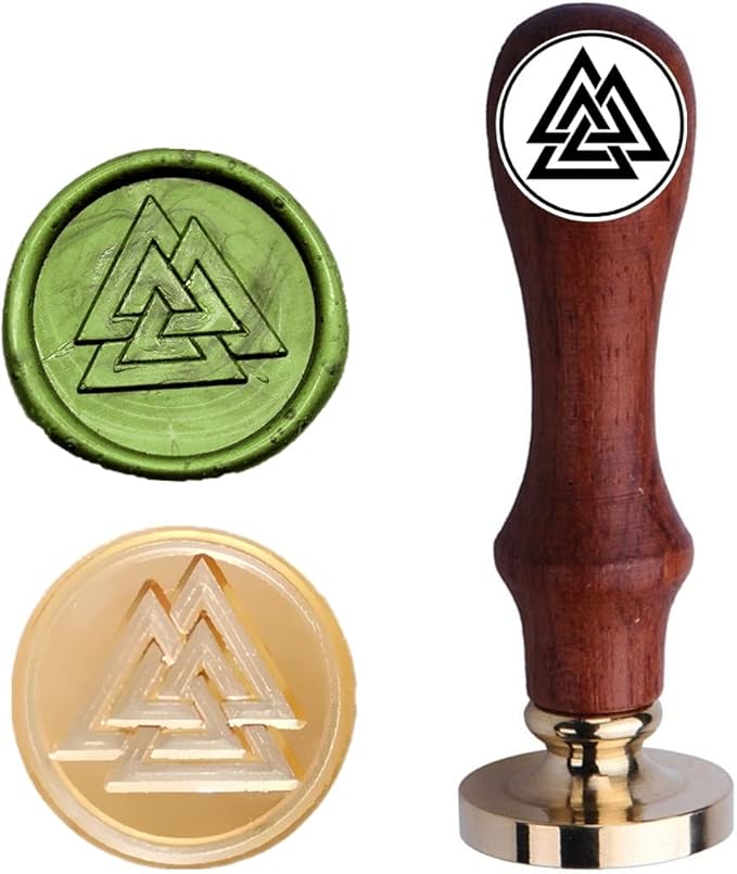 6PCS Viking Rune Wax Seal Stamp, Viking Rune Sealing Wax Stamp, Vegvisir Valknut Tree of Life Seal Wedding Invitation Birthday Party Seal Gifts (6pcs Set)