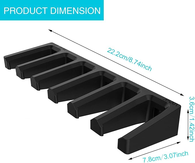 Solid ABS 6-Slot PMAG Wall Mount & Magazine Rack | Standard Capacity Mag Holder, Home Tactical Storage, Heavy Duty Display Stand, Room Organizer