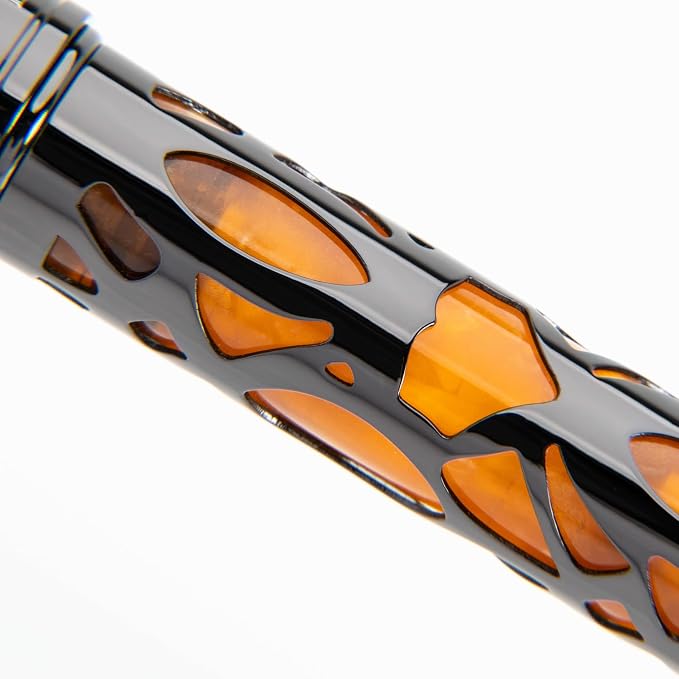 Conklin Endura Deco Crest Rollerball Pen in Orange with Rose Gold Accents – Refillable Rollerball Writing Instrument by Conklin Pen Company