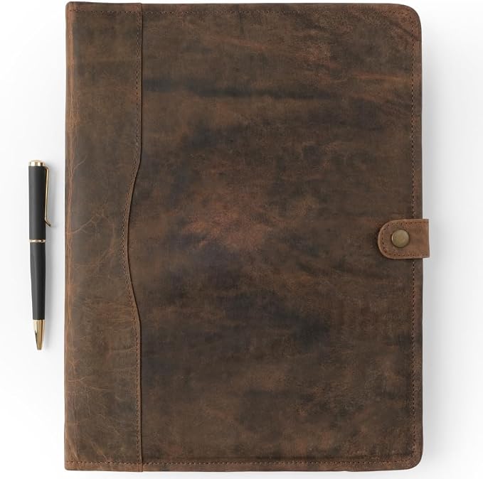 Leather Portfolio, Leather Binder with Pen, Leather Portfolio for Men and Women, Leather Padfolio, Leather Folder, Portfolio Binder, Business Portfolio Men and Women