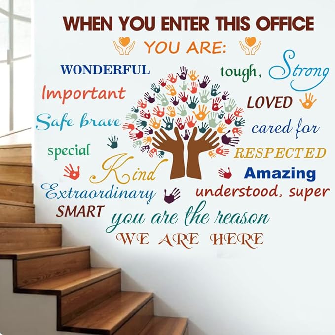 Inspirational Quotes Decals Peel and Stick Motivational Wall Decals Colorful Motivational Lettering Office Home Decor Wall Decoration
