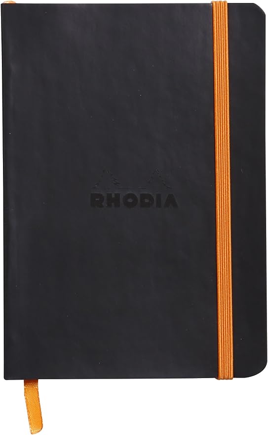 Rhodia Rhodiarama SoftCover Notebook - 72 Lined Sheets - 4 x 5 1/2 - Black Cover