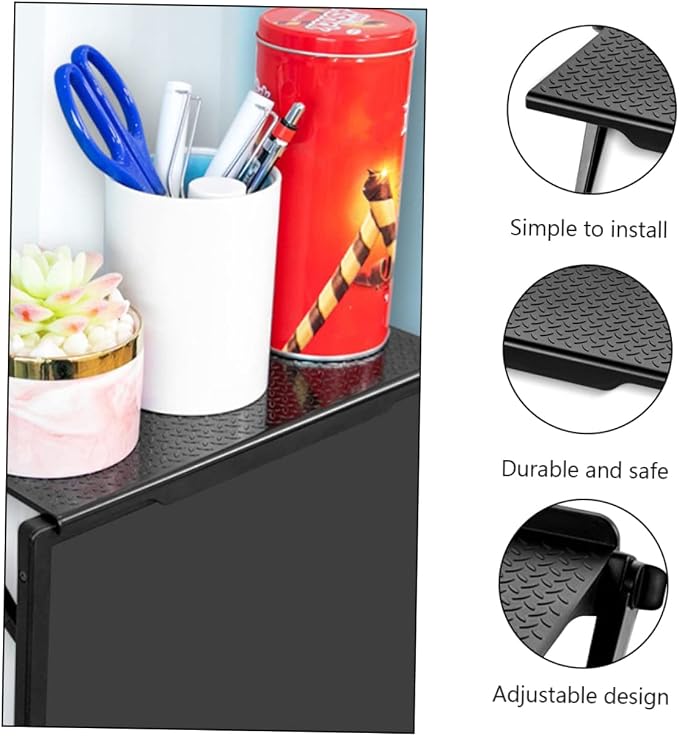 1Pc Elevated Computer Screen Storage Rack Ergonomic Desktop Shelf for Tv Monitor Easy Installation Design for Organizing Accessories Screen Top