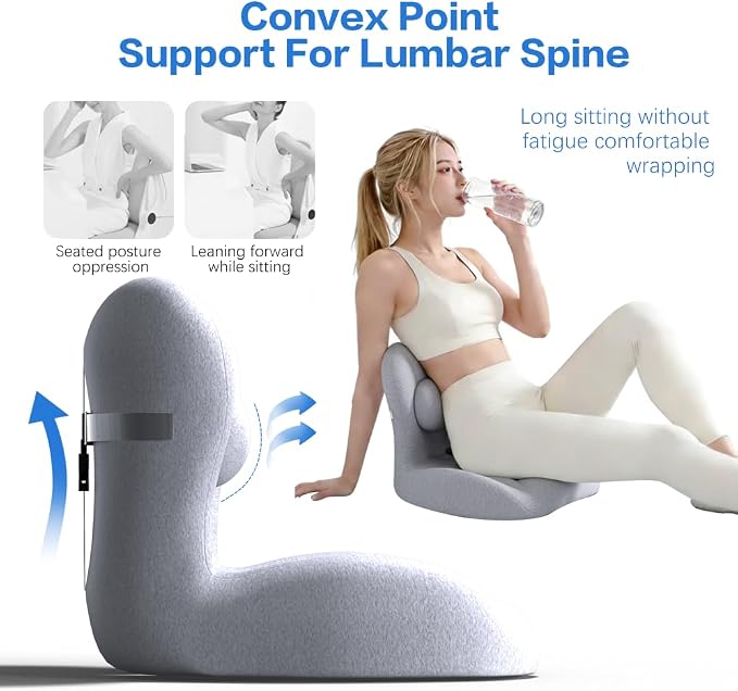 Memory Foam Seat Cushion for Office Chair,Sciatica Pain Relief Coccyx Cushion for Tailbone Pain,Orthopedic Gel Seat Cushion for Car,Non-Slip Bottom and Breathable Cover(Grey)