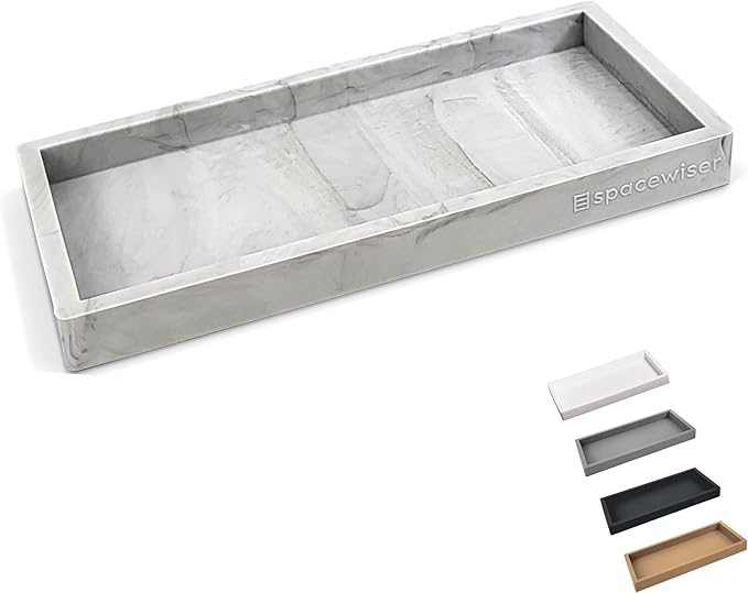 Countertop & Vanity Silicone Tray - Small 7.7" Kitchen Soap Tray | Kitchen Sink Soap Tray, Dish Soap Tray for Kitchen Counter, Bathroom Tray, Silicone Soap Dispenser Tray & Sponge Holder
