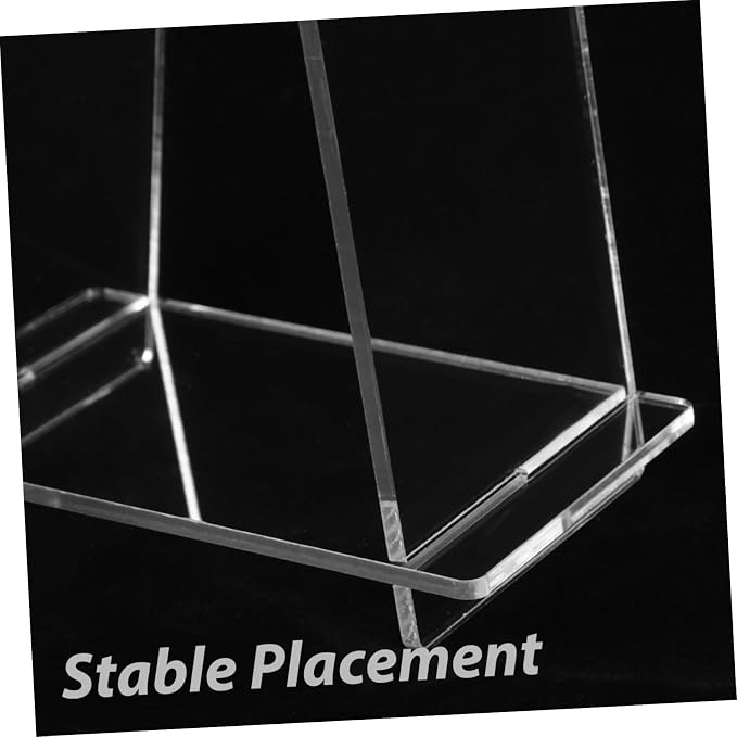 TEHAUX Transparent Acrylic Calendar Holder Minimalist Desk Calendar Stand for Office Home Decor and Stylish Flip Calendar Rack Stable Structure for Easy Display