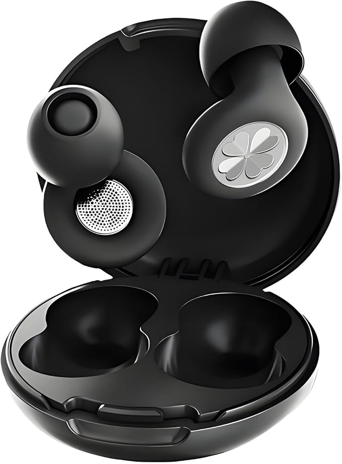 Ear Plugs for Sleeping 45DB Noise Cancelling: Ultra-Comfy Reusable Noise-Reducing Earplugs for Sleeping & Travel & Work Hearing Protection Earbuds with 8 Tips(XS,S, M, L Size) (Obsidian)