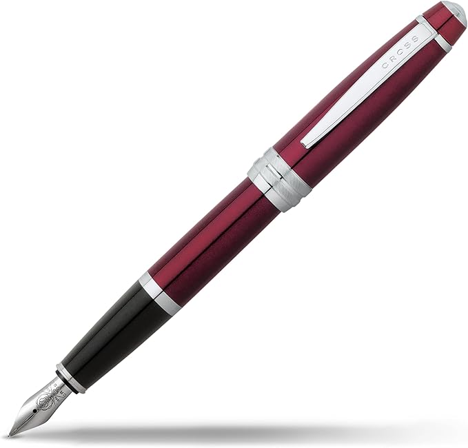 Cross Bailey Red Lacquer Medium With Stainless Steel Nib Self Serve S Fountain Pen