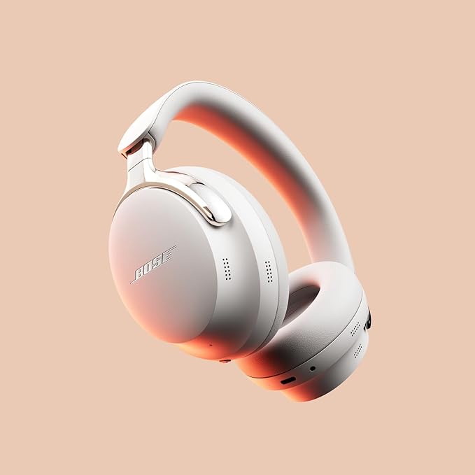 Bose QuietComfort Ultra Bluetooth Headphones (2nd Gen), Wireless Headphones with Spatial Audio, Over Ear Noise Cancelling with Mic, Up to 30 Hours of Play time, White Smoke