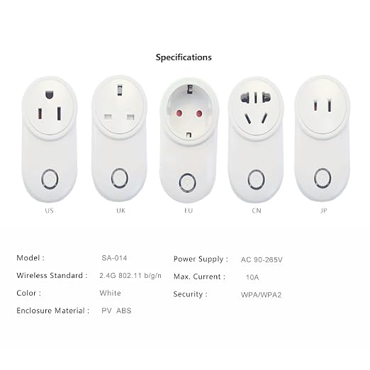 European Travel Plug Adapter, US to Europe Plug Adapter, European Adapter Type C Pin Adaptor, Outlet Converter America USA to Europe Italy Spain Germany France EU, Power Plug, White