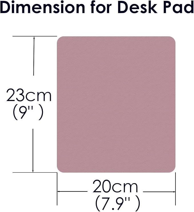 Leather Desk Pad Protector, Waterproof Mouse Pad, PU Desk Mat, Office Desk Cover, Desk Writing Mat for Office/Home/Work/Cubicle (Purple/Pink) 9x8 in