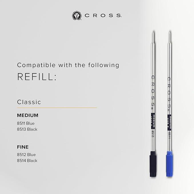 Cross Classic Century Brushed Rose-Gold PVD Ballpoint Pen - Refillable Pen for Effortless Writing - Black Ink - Durable Construction - Premier Distinctive Look - Gift-Ready
