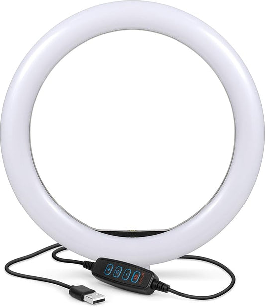 IK Multimedia 10" Selfie Ring Light with 3 Color Modes & 11 Brightness Levels, LED Circle Light for TikTok, Makeup, YouTube, Zoom, Video Recording & Photography, Fits UNC 1/4” Standard Tripod